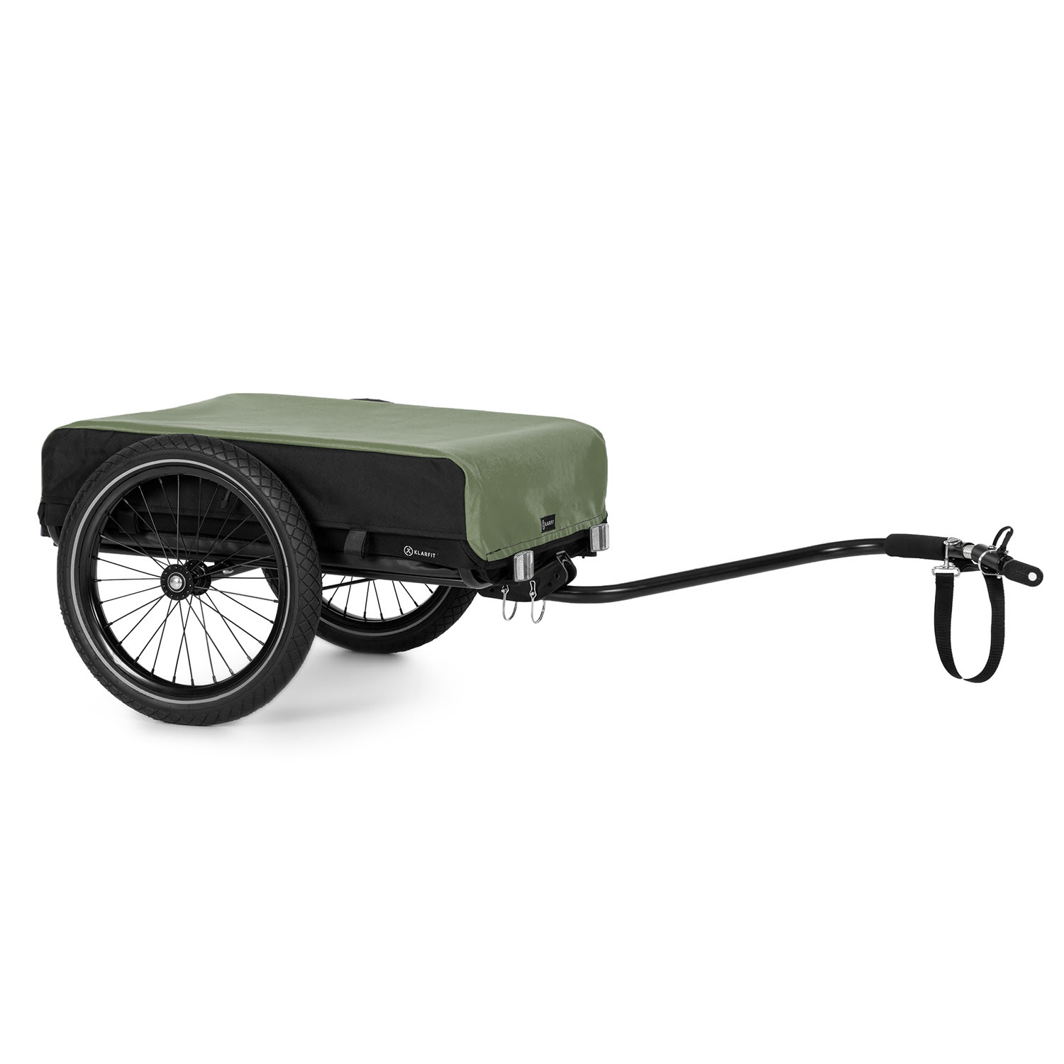 KLARFIT Companion, nákladný príves, 40kg/50litrov, príves na bicykle, ručný vozík, čierny 1 KLARFIT Companion, nákladný príves, 40kg/50litrov, príves na bicykle, ručný vozík, čierny
