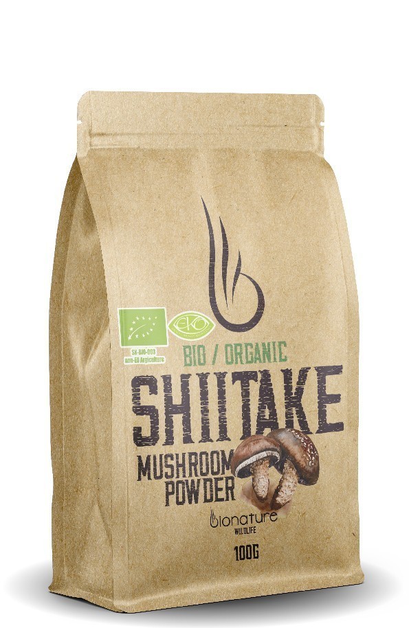 Bio Organic Shiitake prášok 100g 1 Bio Organic Shiitake prášok 100g