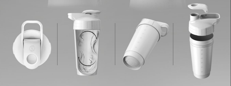 Shaker Warrior Premium 700ml 700ml White 1 Shaker Warrior Premium 700ml 700ml White